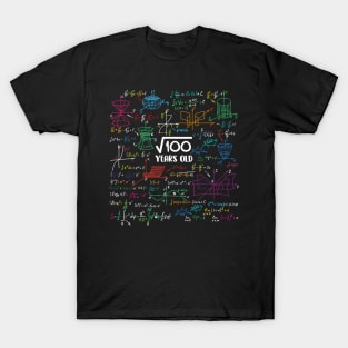 Square Root of 100 10 Year Old Math Lovers 10th Birthday T-Shirt